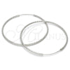 Sterling Silver Large Hoop, Diamond Cutting Finish, Rhodium Finish, 02.285.0001.55