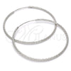 Sterling Silver Large Hoop, Diamond Cutting Finish, Rhodium Finish, 02.285.0001.55