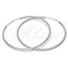 Sterling Silver Large Hoop, Diamond Cutting Finish, Rhodium Finish, 02.285.0001.55