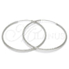 Sterling Silver Large Hoop, Diamond Cutting Finish, Rhodium Finish, 02.285.0001.55