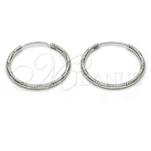 Sterling Silver Hoop Earrings — Small Hoop Diamond Cutting 02. — main product view — SKU 115083 | Plata 925 aretes de aro — Small Hoop Diamond Cutting 02. — SKU 115083