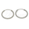 Sterling Silver Small Hoop, Diamond Cutting Finish, Rhodium Finish, 02.285.0001.25
