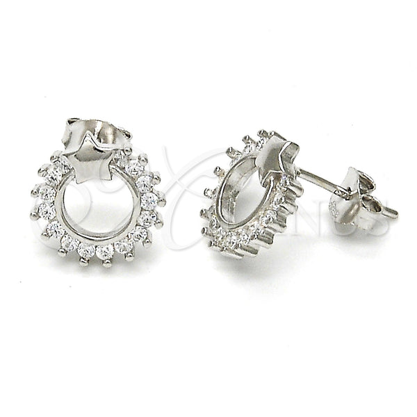 Sterling Silver Ring — Stud Earring Star Design with White Cubic Zirconia — main product view — SKU 115094 | Plata 925 anillo — Stud Earring estrella diseño with blanco Cubic Zirconia — SKU 115094