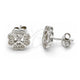 Sterling Silver Stud Earring, with White Micro Pave, Polished, Rhodium Finish, 02.285.0006