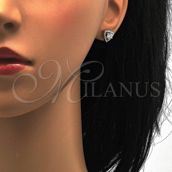 Sterling Silver Ring — Stud Earring with White Cubic Zirconia and White — alternate product view — SKU 115100 | Plata 925 anillo — Stud Earring with blanco Cubic Zirconia and blanco — SKU 115100