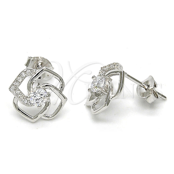 Sterling Silver Ring — Stud Earring with White Cubic Zirconia and White — main product view — SKU 115103 | Plata 925 anillo — Stud Earring with blanco Cubic Zirconia and blanco — SKU 115103