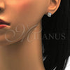 Sterling Silver Stud Earring, with White Cubic Zirconia, Polished, Rhodium Finish, 02.285.0020