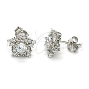 Sterling Silver Ring — Stud Earring Star Design with White Cubic Zirconia — main product view — SKU 115136 | Plata 925 anillo — Stud Earring estrella diseño with blanco Cubic Zirconia — SKU 115136