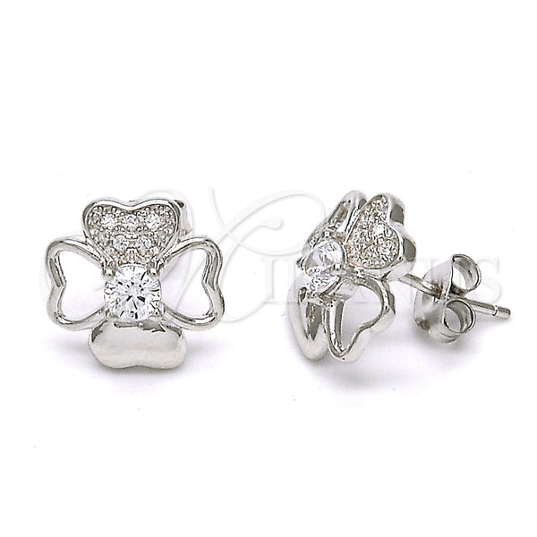 Sterling Silver Ring — Stud Earring with White Cubic Zirconia and White — main product view — SKU 115137 | Plata 925 anillo — Stud Earring with blanco Cubic Zirconia and blanco — SKU 115137