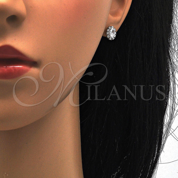 Sterling Silver Ring — Stud Earring with White Cubic Zirconia Polished 02. — alternate product view — SKU 115139 | Plata 925 anillo — Stud Earring with blanco Cubic Zirconia pulido 02. — SKU 115139