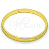 Oro Laminado Individual Bangle, Gold Filled Style Diamond Cutting Finish, Golden Finish, 07.156.0038.04 (05 MM Thickness, Size 4 (2.25 Diameter))