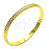Oro Laminado Individual Bangle, Gold Filled Style Diamond Cutting Finish, Golden Finish, 07.156.0038.04 (05 MM Thickness, Size 4 (2.25 Diameter))