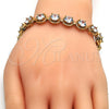 Oro Laminado Tennis Bracelet, Gold Filled Style with White Cubic Zirconia, Polished, Golden Finish, 03.266.0001.07 (10 MM Thickness, 7 Inches Length)
