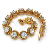 Oro Laminado Tennis Bracelet, Gold Filled Style with White Cubic Zirconia, Polished, Golden Finish, 03.266.0001.07 (10 MM Thickness, 7 Inches Length)