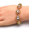 Oro Laminado Tennis Bracelet, Gold Filled Style with White Cubic Zirconia, Polished, Golden Finish, 03.266.0002.07 (14 MM Thickness, 7 Inches Length)