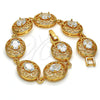 Gold Filled Bracelet — Tennis Bracelet with White Cubic Zirconia Polished 03. — alternate product view — SKU 115145 | Oro Laminado brazalete — Tennis Bracelet with blanco Cubic Zirconia pulido 03. — SKU 115145