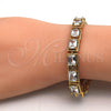 Oro Laminado Tennis Bracelet, Gold Filled Style with White Cubic Zirconia, Polished, Golden Finish, 03.266.0003.07 (09 MM Thickness, 7 Inches Length)