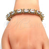 Gold Filled Bracelet — Tennis Bracelet with White Cubic Zirconia Polished 03. — alternate product view — SKU 115147 | Oro Laminado brazalete — Tennis Bracelet with blanco Cubic Zirconia pulido 03. — SKU 115147