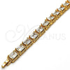 Gold Filled Bracelet — Tennis Bracelet with White Cubic Zirconia Polished 03. — alternate product view — SKU 115147 | Oro Laminado brazalete — Tennis Bracelet with blanco Cubic Zirconia pulido 03. — SKU 115147