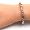 Oro Laminado Tennis Bracelet, Gold Filled Style with White Cubic Zirconia, Polished, Golden Finish, 03.283.0003.1.07