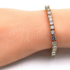 Oro Laminado Tennis Bracelet, Gold Filled Style with White Cubic Zirconia, Polished, Golden Finish, 03.283.0003.1.07 (05 MM Thickness, 7 Inches Length)
