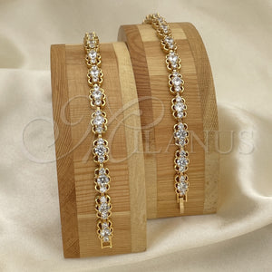 Gold Filled Bracelet — Tennis Bracelet with White Cubic Zirconia Polished 03. — main product view — SKU 115155 | Oro Laminado brazalete — Tennis Bracelet with blanco Cubic Zirconia pulido 03. — SKU 115155