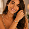 Oro Laminado Fancy Bracelet, Gold Filled Style with White Cubic Zirconia, Polished, Golden Finish, 03.65.1165.07 (03 MM Thickness, 7 Inches Length)