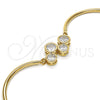 Oro Laminado Fancy Bracelet, Gold Filled Style with White Cubic Zirconia, Polished, Golden Finish, 03.65.1165.07 (03 MM Thickness, 7 Inches Length)