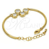 Oro Laminado Fancy Bracelet, Gold Filled Style with White Cubic Zirconia, Polished, Golden Finish for wholesale, additional product view 6