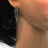 Oro Laminado Medium Hoop, Gold Filled Style Diamond Cutting Finish, Tricolor, 02.65.2526.30
