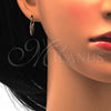 Oro Laminado Small Hoop, Gold Filled Style Diamond Cutting Finish, Tricolor, 02.65.2527.15