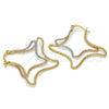 Oro Laminado Medium Hoop, Gold Filled Style Diamond Cutting Finish, Tricolor, 02.65.2529.40