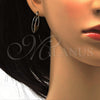 Oro Laminado Small Hoop, Gold Filled Style Diamond Cutting Finish, Tricolor, 02.65.2536.20
