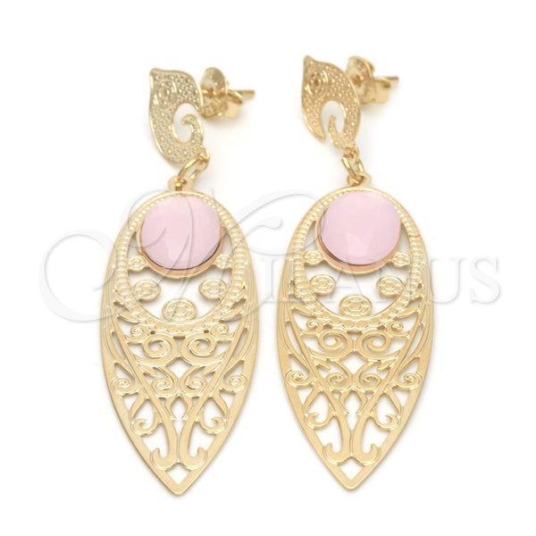 Gold Filled Ring — Long Earring with Rose Opal Polished 02.09. — main product view — SKU 115237 | Oro Laminado anillo — Long Earring with Rose Opal pulido 02.09. — SKU 115237