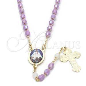 Gold Filled Jewelry — Thin Rosary Caridad del Cobre and Cross Design — main product view — SKU 115322 | Oro Laminado joyería — Thin Rosary Caridad del Cobre and cruz diseño — SKU 115322