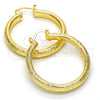 Oro Laminado Medium Hoop, Gold Filled Style Diamond Cutting Finish, Golden Finish, 02.170.0184.40