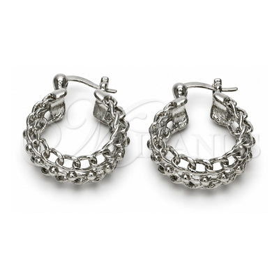 Rhodium Gold Filled Small Hoop, Polished, Rhodium Finish, 02.170.0106.1.25