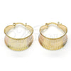 Oro Laminado Small Hoop, Gold Filled Style Diamond Cutting Finish, Tricolor, 02.65.2572.20