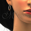 Oro Laminado Small Hoop, Gold Filled Style Polished, Tricolor, 02.65.2600.20