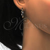 Oro Laminado Small Hoop, Gold Filled Style Diamond Cutting Finish, Tricolor, 02.65.2603.20