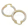 Oro Laminado Medium Hoop, Gold Filled Style Polished, Tricolor, 02.65.2614.30