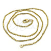 Oro Laminado Basic Necklace, Gold Filled Style Ball Design, Polished, Golden Finish, 04.213.0056.18 (02 MM Thickness, 18 Inches Length)