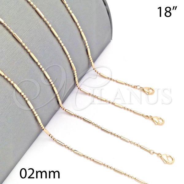 Gold Filled Necklace — Basic Necklace Ball Design Polished 04. 02 MM — main product view — SKU 115436 | Oro Laminado collar — básico Necklace Ball diseño pulido 04. 02 MM — SKU 115436
