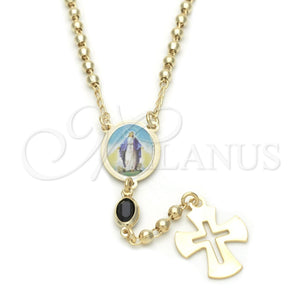 Gold Filled Jewelry — Thin Rosary Medalla Milagrosa and Cross Design with — main product view — SKU 115439 | Oro Laminado joyería — Thin Rosary Medalla Milagrosa and cruz diseño with — SKU 115439