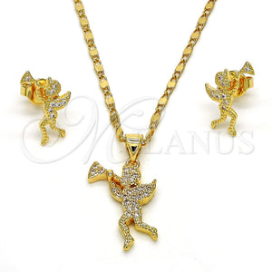 Gold Filled Ring — Earring and Pendant Adult Set Angel Design with — main product view — SKU 115517 | Oro Laminado anillo — Earring and Pendant Adult Set Angel diseño with — SKU 115517
