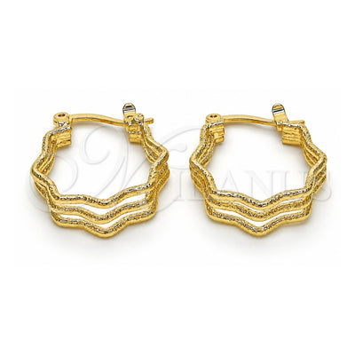 Oro Laminado Small Hoop, Gold Filled Style Matte Finish, Golden Finish, 02.122.0088.20