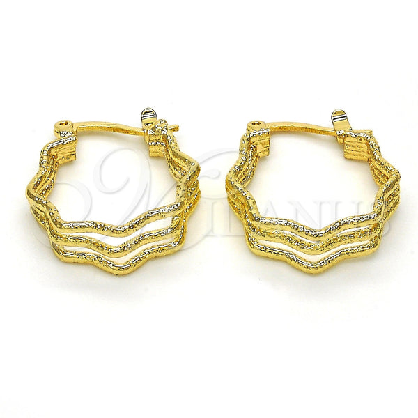 Gold Filled Hoop Earrings — Small Hoop Matte 02. — main product view — SKU 115529 | Oro Laminado aretes de aro — Small Hoop Matte 02. — SKU 115529