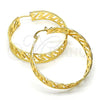 Oro Laminado Medium Hoop, Gold Filled Style Matte Finish, Golden Finish, 02.122.0089.45