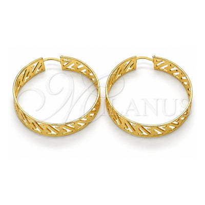 Oro Laminado Medium Hoop, Gold Filled Style Matte Finish, Golden Finish, 02.122.0089.45