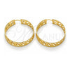 Oro Laminado Medium Hoop, Gold Filled Style Matte Finish, Golden Finish, 02.122.0089.45